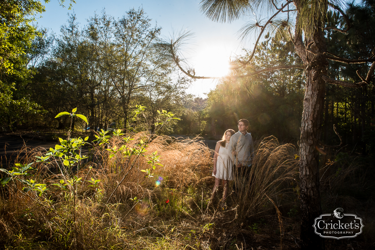 winter garden engagement photography