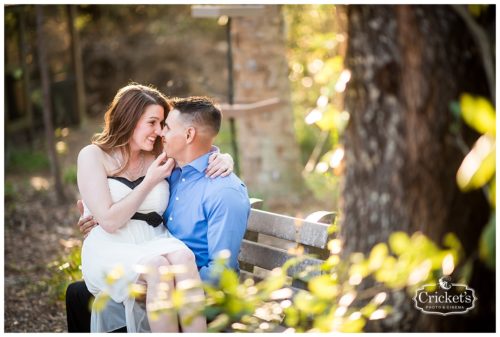 winter garden engagement photography