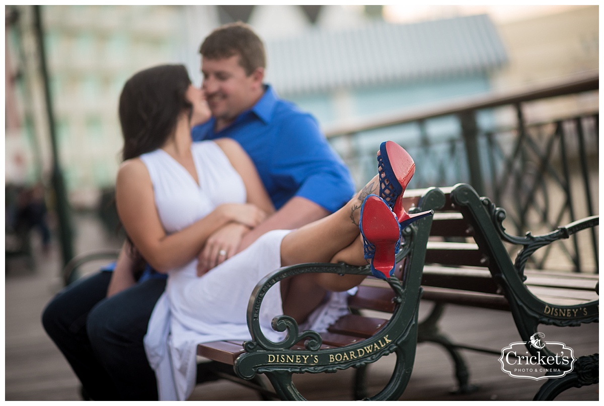 disney boardwalk engagement photography