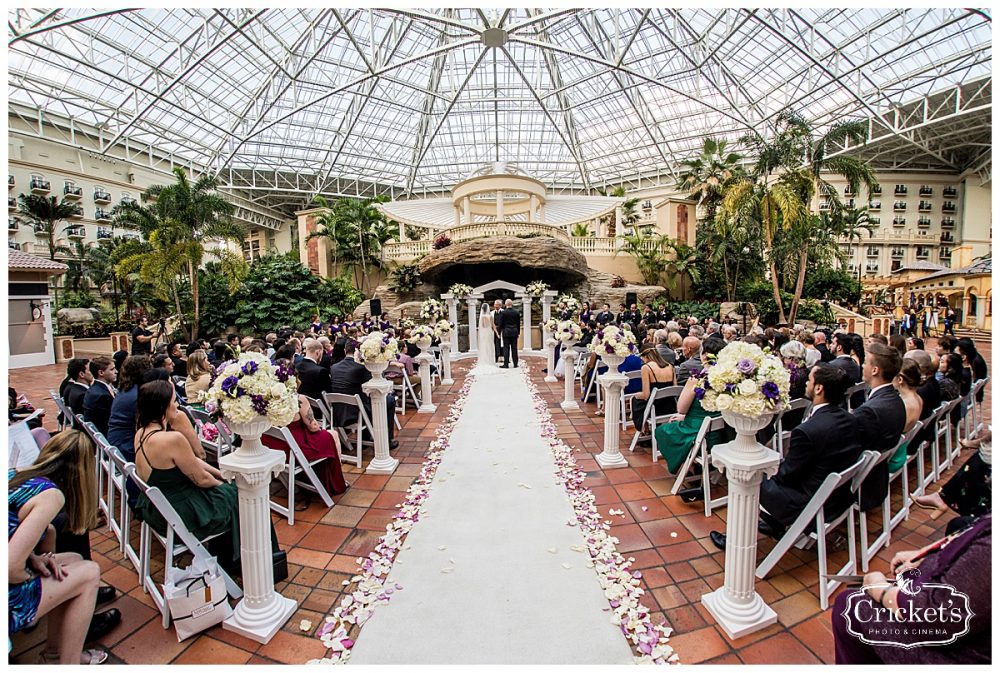 Elegant Luxury Purple Gaylord Palms Resort Orlando Wedding 8367